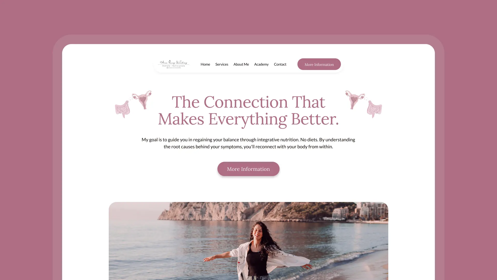 Ana Ruiz website design by Haxan