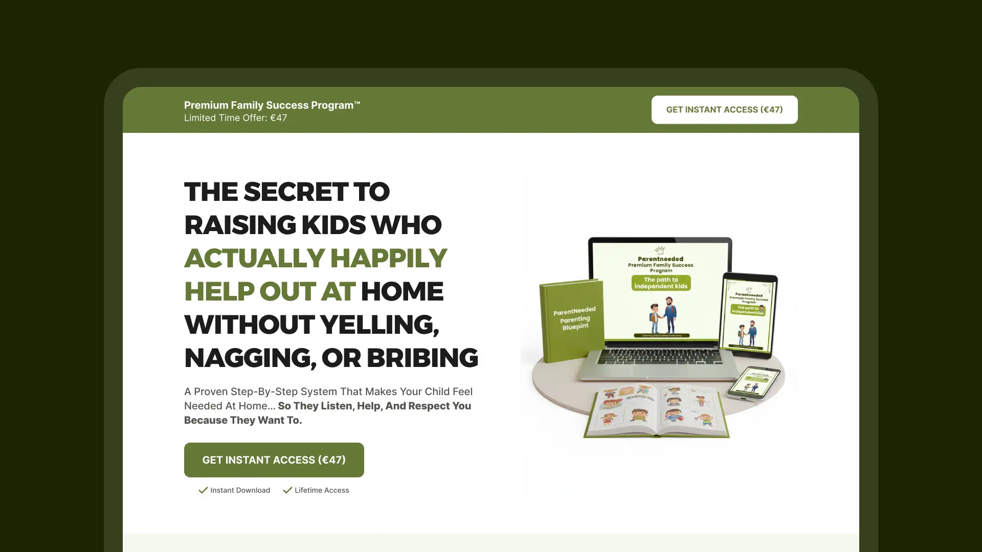 Positive Parenting Program website design by Haxan